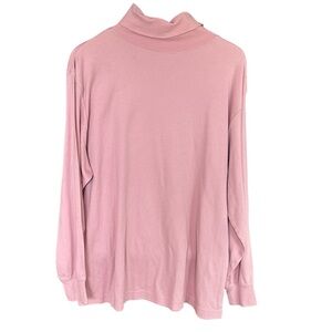 Dressbarn Champagne Pink Cotton Turtleneck Top Size 18-20